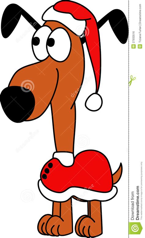Tusindvis af nye billeder af høj kvalitet tilføjes hver dag. Cute Christmas dog cartoon stock illustration. Illustration of drawing - 27933516