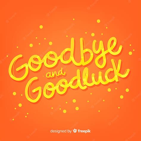 Premium Vector Goodbye And Good Luck Lettering Background