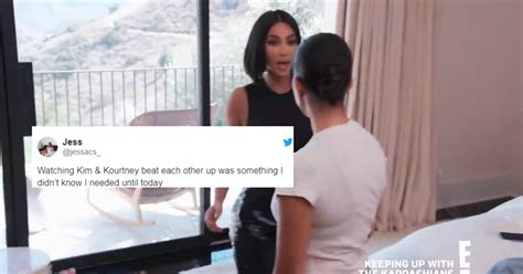 20 Tweets About Kim And Kourtney Kardashians Fist Fight On Kuwtk That