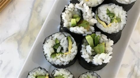 Easy And Allergy Friendly Cucumber And Avocado Sushi Rolls Nut Free Wok