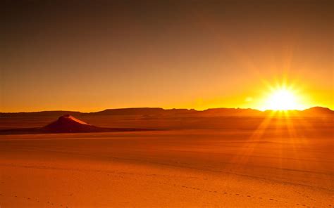 Sunset Scene Of Desert Photo Hd Wallpapers