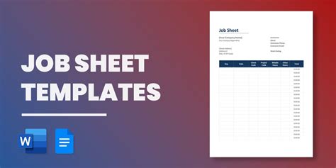 22 Job Sheet Templates And Samples Doc Pdf Excel Apple Pages