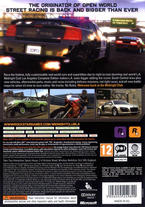 Midnight Club Los Angeles South Central Premium Upgrade Box Shot For