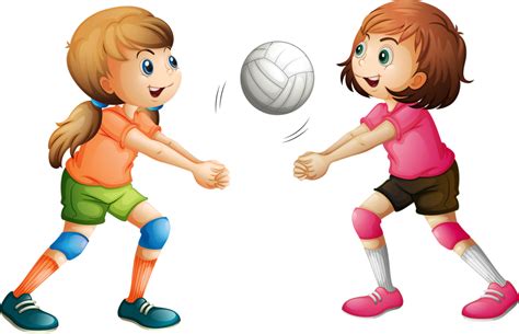 Children Clipart Volleyball Playing Kids Png Free Transparent Images