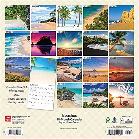 Beaches Calendar 2022 Deluxe 2022 Tropical Beaches Wall Calendar