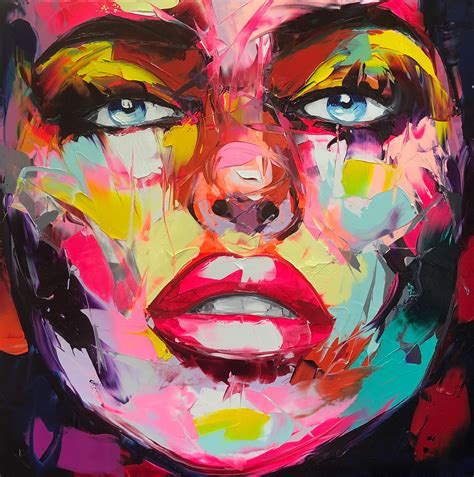Nielly Francoise Acrylic On Canvas Painting Faces 011 Campfire
