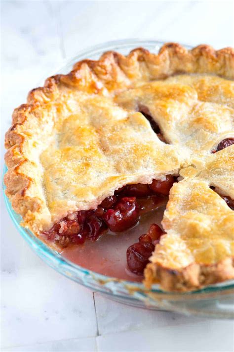 Homemade Cherry Pie With Fresh Or Canned Tart Cherries Aria Art