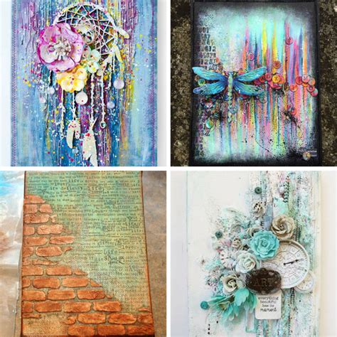 Beginners Guide To Mixed Media Art Mixed Media Art Canvas Mixed