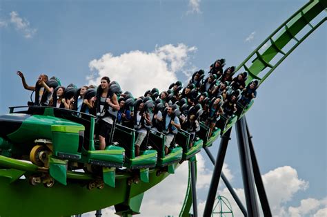 Green Lantern Roller Coaster Ride At Six Flags In New Jersey The New