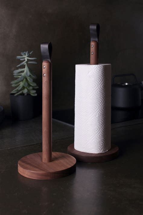 Walnut Paper Towel Holder Paper Towel Rack Ready To Ship Etsy