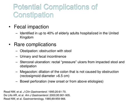 Ppt Constipation In The Elderly All Backed Up And No Where To Go