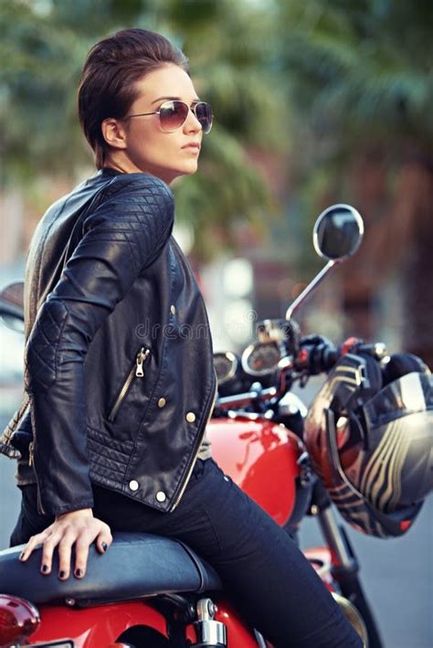 Sexy Leathers Woman Motorcycle Stock Photos Free And Royalty Free Stock