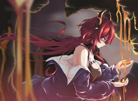 1191275 horns redhead anime girls surtr arknights anime arknights rare gallery hd