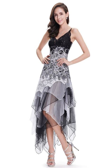 Sexy Black And White Lace Party Dress 45 Ep6212bwh