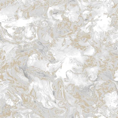 Muriva Elixir Liquid Marble Swirl Effect Metallic Wallpaper