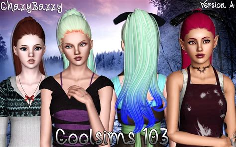 Coolsims 103hairstyle Retextured By Chazy Bazzy Sims 3 Hairs Sims