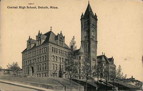 Central High School Duluth Mn Postcard