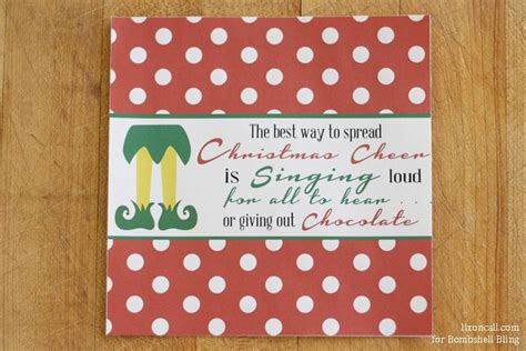 There are three different sizes below. Elf Inspired Printable Christmas Candy Bar Wrapper ...