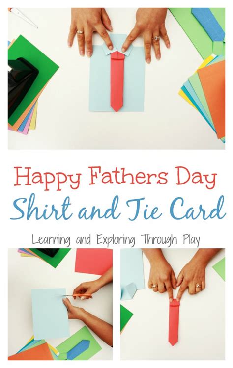 Shirt and tie card | fathers day card ideai hope you have enjoyed this easy kids craft and if you like what you see don't forget to subscribe and click on th. Learning and Exploring Through Play: Shirt and Tie Fathers ...