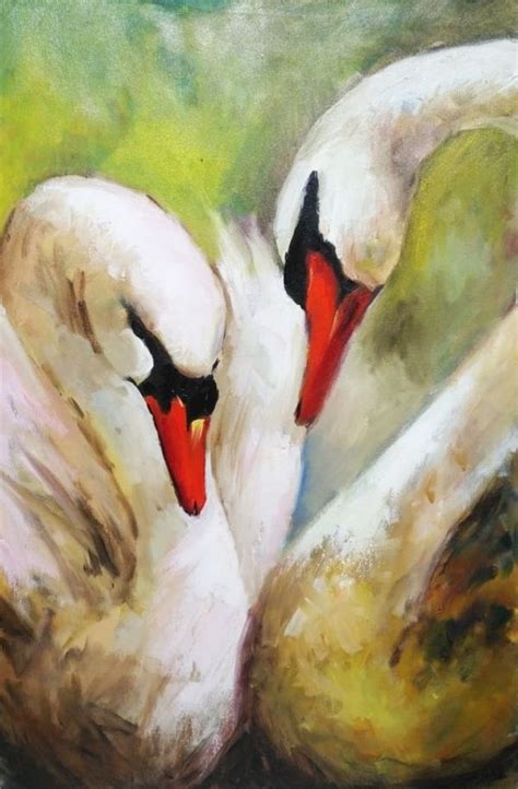 70 Easy And Beautiful Canvas Painting Ideas For Beginners To Try Large Canvas Painting Swan