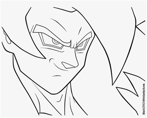 Goku Face Drawing At Getdrawings Ssj4 Goku Easy Drawing 900x676 Png