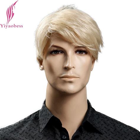 Yiyaobess Inch Heat Resistant Short Wig For Men Synthetic Natural