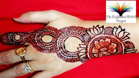 Red Cone Mehndi Design Back Hand Mehndi Design مہندی ڈیزائن Youtube