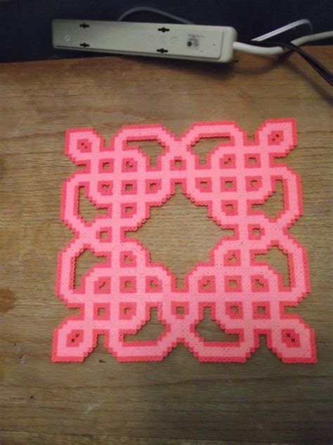 biscornu knot by soggy enderman hama beads patterns perler beads designs perler beads