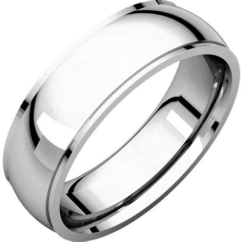That means the edges are rounded on the inside of the ring, rounded surface against the finger where it touches the skin. S5880WE 18K Gold 8mm Wide Wedding Comfort Fit Band.