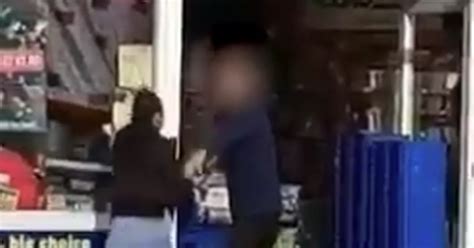 Girl Attacks Security Guard Leaving Him Bleeding After He Kicked Her Out Of Shop For Allegedly