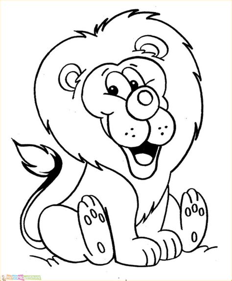 Mewarnai Gambar Kartun Singa