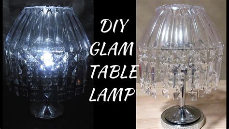 Diy Glam Crystal Chandelier Table Lamp Home Decor 2019 Youtube
