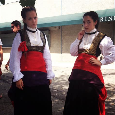 Basque Women In Traditional Country Costumes