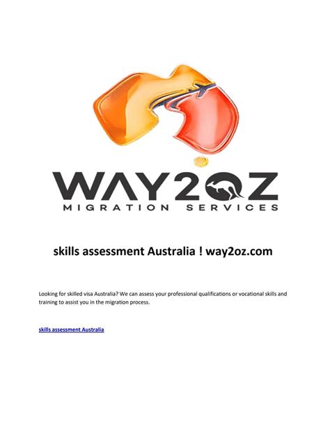skills assessment australia by way2oz migration services issuu