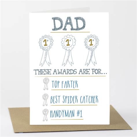 Things to say in a father's day card. Father's Day Medal Card Personalised By Louise Wright Design | notonthehighstreet.com