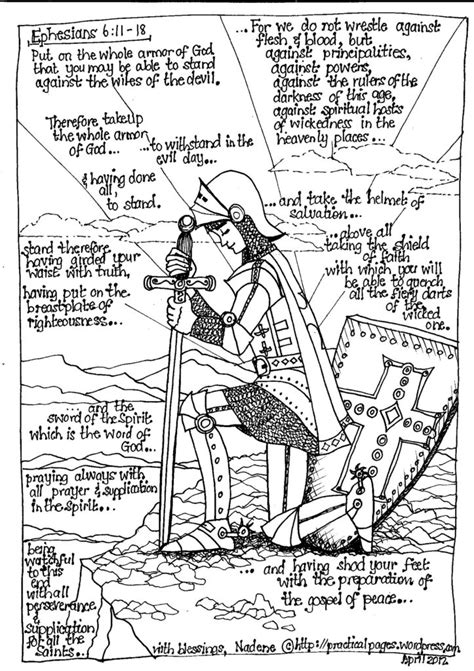 Armor Of God Coloring Pages Coloring Home