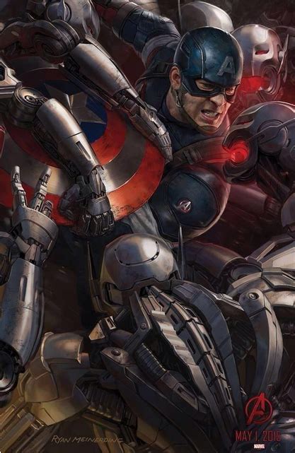 Captain America Battles Ultrons Army In New Avengers Age Of Ultron