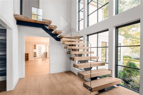 Glass Staircase Home Remodel Riverside Ct Keuka Studios