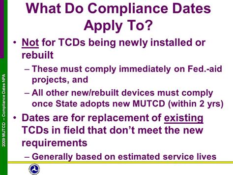 2009 Mutcd Compliance Dates Npa Notice Of Proposed Amendments To