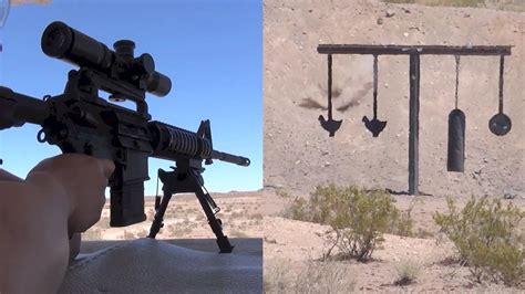 実弾射撃 コルト M4a1 狙撃 200m Colt M4a1 Sniper 220 Yard Youtube