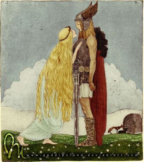 Freya And Svipdag Norse Mythology Illustration By John Bauer