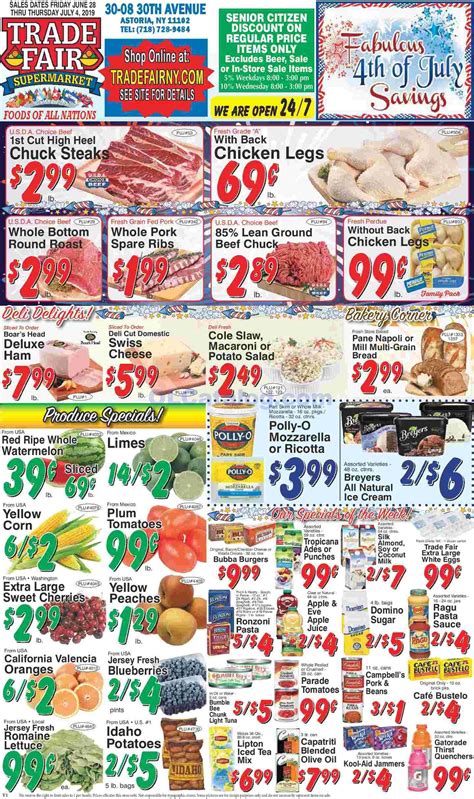 Trade Fair Supermarket Weekly Circular June 28 – July 4, 2019. View the