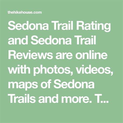 Sedona Trail Rating And Sedona Trail Reviews Are Online With Photos