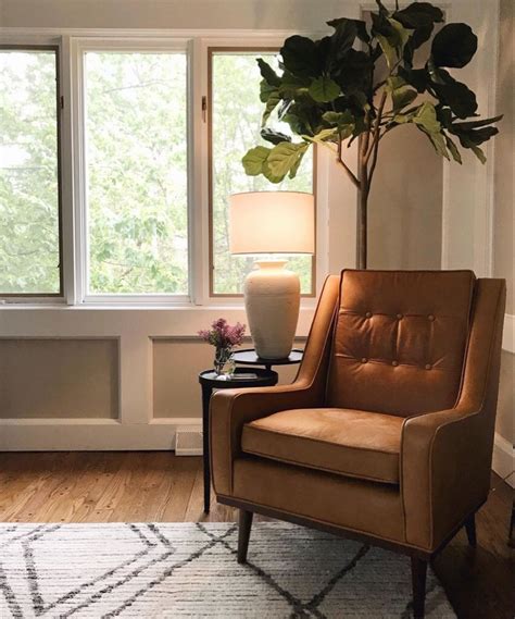 French mid century modern armchair with lambs wool seat discover how mesmerizing a mid century square form lounge chair mid century modern armchairs club chairs dering hall. Nina Charme Tan Armchair | Tan leather armchair, Armchair ...
