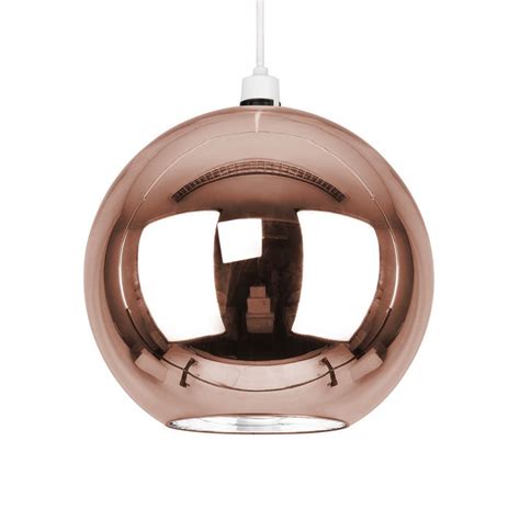 Instantly transform a boring bare bulb into an elegant light fixture. Modern Round Copper Glass Ball Ceiling Pendant Light Lamp ...