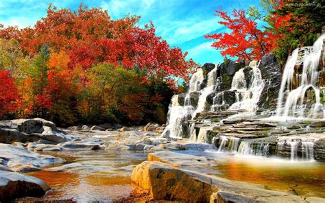 Rocks, Landscape, Nature, Autumn, Forest, Rocks, Cliffs, Waterfall ...