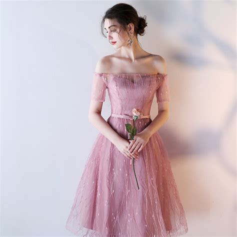 new arrival sexy off shoulder women pageant dress for wedding prom knee length high waist slim