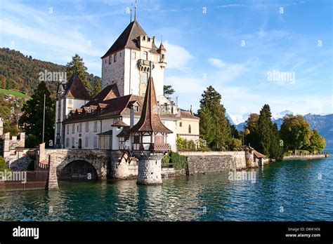 Oberhofen Castle On Lake Thun Jungfrau Region Canton Bern