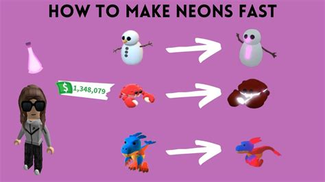 How To Make Neons Fast Adopt Me Youtube