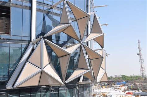 Triangular Facades Integrate In Design Architecture Pinterest Sun Hexagons And Lattices